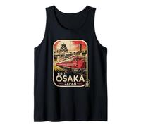 Retro Osaka Japan Train Travel Vintage Japanese Souvenir Tank Top