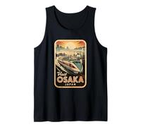 Retro Osaka Japan Train Travel Vintage Japanese Souvenir Tank Top