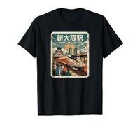 Retro Osaka Station Japan Train Vintage Japanese Kanji T-Shirt
