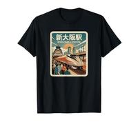 Retro Osaka Station Japan Train Vintage Japanese Kanji T-Shirt