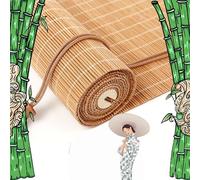 Retro Outdoor Bamboo Roller Blinds for Patio, Roll Up Shades for Indoor/Outdoor Window Privacy, Custom Size Porch Blinds A5