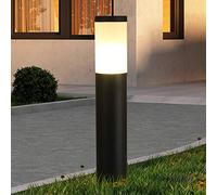 Retro Outdoor Column Lamp Cylindrical Black Path Lamp Waterproof IP44 E27 Pedestal Light Aluminum and Acrylic Garden Lamp for Villa Lawn Terrace Post Landscape Lighting 11 * 15.5 * 60CM