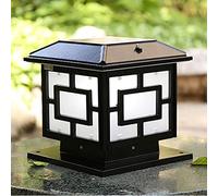 Retro Outdoor Pillar Light American Style Column Cap Lamp Outdoor LED Landscape Pathway Pillar Lamp Lighting Hardwired 3000K Waterproof Lantern Fixtures for Patio Porch Courtyard Street