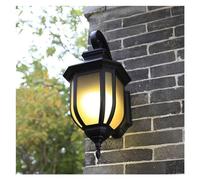 Retro Outdoor Wall Lamp E27 - Waterproof Glass Sconce for Porch & Villa, Rainproof Exterior Lighting for Restaurants & Home, Creative H55CM Design