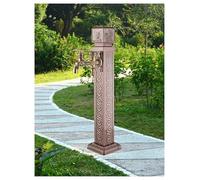 Retro Outdoor Water Fountain Tap, Square Metal Floor Mounted Hydrant for Garden Irrigation and Washing