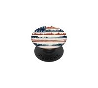 Retro Outdoors Landscape Mountains Forest Desert Scene PopSockets Adhesive PopGrip