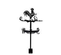 Retro OutsideYard Decoration,Rooster Decorative Weather Vane weathervane Garden Mount Yard Stake Stainless Steel wind Direction Indicator Kit for Outdoor Farm Scene Gazebo