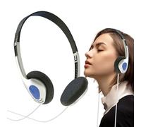 Retro Over Ear Earphones - Portable Style Wired Headphone, Vintage Music Headset | Mini Style Sound Experience For E-Learning, Testing In Classrooms Libraries, And Listening To Music