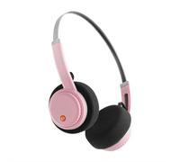 Retro Over-Ear Headphone, Vintage Retro Lightweight Earphones, Portable Lightweight Earphones, Connect two devices simultaneously for Most Mobile Phones (Pink 1pcs)