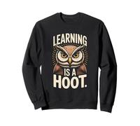 Retro Owl Learning Is A Hoot Vintage Education Sweatshirt