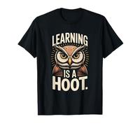 Retro Owl Learning is A Hoot Vintage Education T-Shirt