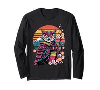 Retro Owl Samurai Owls Long Sleeve T-Shirt