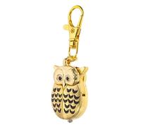 Retro Owl Shape Pocket Watch, Golden Alloy Cartoon Keychain Accessory | Lovely Decorative Gift for Outfit Styling, See Time Easily, Pretty Fashion Accessory