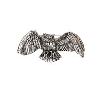 Retro Owl Shaped Pin Sturdy Alloy Designs Rhinestones Accent Stylish Outfit Enhancer Unisex Gift Ideas Fashion Owl Brooch