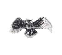 Retro Owl Shaped Pin Sturdy Alloy Designs Rhinestones Accent Stylish Outfit Enhancer Unisex Gift Ideas Retro Owl Pin