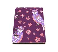 Retro Owls and Flowers Notebook A5, Pu Leather Notebooks A5, Lined Paper Meeting Notebook 180Pages/90Sheets, Workbook for Office, Notepads for Meeting, Student Essentials University Journal Diary