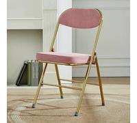 Retro Padded Folding Chair - Corduroy Fabric, Foldable Steel e, Portable Event Stool for Home, Office, Wedding, Par - d e & Upholstery