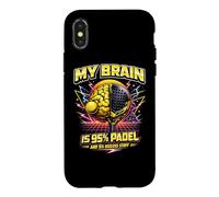Retro Padel - My Brain Is 95% Padel And 5% Useless Case for iPhone X/XS