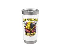 Retro Padel - My Brain is 95% Padel and 5% Useless Stainless Steel Insulated Tumbler
