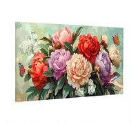 Retro Paint by Numbers for Adults Beginner, Adult Paint by Numbers Flowers, DIY Adult Crafts Canvas Oil Painting Kit, Painting by Number, Autumn Decorations, Home Decor, Gifts for Women 140x60cm B-96