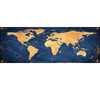 Retro Paint by Numbers for Adults Beginners, 36 X 12 Inch Large Paint by Numbers World Map, Easy DIY Acrylic Oil Painting by Numbers for All Ages Crafts for Home Wall Decor Gift (Without Frame)-H394