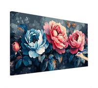 Retro Paint by Numbers for Adults Children, Painting by Numbers for Beginner, Flowers Paint by Number Kits with Large Canvas 220x100cm, DIY Oil Painting Kit for Autumn Decor Home, Gifts for Women U-33