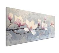 Retro Paint by Numbers Magnolia Paint by Numbers Kits, Painting by Number for Adults with Frame, DIY Acrylic Oil Painting Kits for Kids or Beginner with Brushes, Home Decor 36x72 inch/90x180cm k-1439