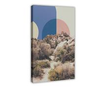 Retro Palm Tree Desert Landscape Art(1) Canvas Poster Bedroom Decor Landscape Office Room Decor Gift 8" L X 12" W
