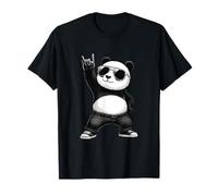 Retro Panda Rock Music for Men Kids Women Funny Panda T-Shirt