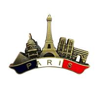 Retro Paris Metal Decorative Refrigerators Magnet - Paris Fridge Magnet For Refrigerator | Simulation Retro Paris Fridge Door Magnets, Cartoon Retro Landscape Shape Magnets For Home And Kitchen
