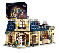 Retro Paris Restaurant Building Set, Modular Architecture Model Kit 2002PCS | Vintage French House Bricks Toy, City Street Scenes, Desktop Ornaments for Home Office, Creative Gifts for Adults, Teens