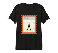 Retro Paris Travel Eiffel Tower Study Abroad French Style Premium T-Shirt