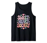 Retro Pastel Sweet Heart Society 3D Bubble Letter Tank Top