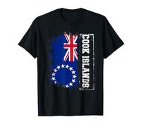 Retro Patriotic Cook Islanders Flag Cook Islands T-Shirt