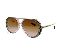 Retro Pattern Print Double Bridge Sun Glasses with Round Frame Gradient Lenses for Women Daily Commute Outdoor Activity Double Bridge Sun Glasses