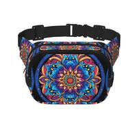 Retro pattern Printed multifunctional waist bag, unisex trendy messenger bag, travel sports storage bag