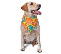 Retro Pattern With OrangesDog Bandanas Cat Puppy Scarfs Washable Pet Handkerchief