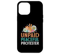 Retro Peace Sign Flowers Groovy Unpaid Peaceful Protester Case for iPhone 12 Pro Max