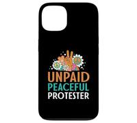Retro Peace Sign Flowers Groovy Unpaid Peaceful Protester Case for iPhone 13