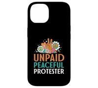 Retro Peace Sign Flowers Groovy Unpaid Peaceful Protester Case for iPhone 14