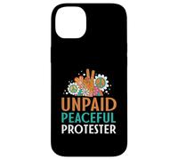 Retro Peace Sign Flowers Groovy Unpaid Peaceful Protester Case for iPhone 14 Plus