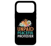 Retro Peace Sign Flowers Groovy Unpaid Peaceful Protester Case for iPhone 17 Pro Max