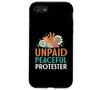 Retro Peace Sign Flowers Groovy Unpaid Peaceful Protester Case for iPhone SE (2020) / 7/8