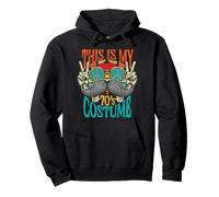 Retro Peace Sign This is My 70s Costume Party 1970 Hippie Pullover Hoodie