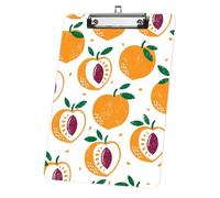 Retro Peach Block Waterproof Clipboard A4, Acrylic Decorative Legal Size Clip Board 9"× 12. 5" with Low Profile Metal Clip, A4 Clipboards for School Offoce Lady Men Women Nurses