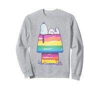 Retro Peanuts Rainbow Riot Snoopy Dog House Pop Art Pride Sweatshirt