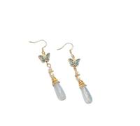 Retro Pearl Tassel Earrings for Women Water Drop Shaped Jade Pendant Enamel Ancient Palace Luxury Jewelry Elegant Gifts(Dangle Earrings,Model I)