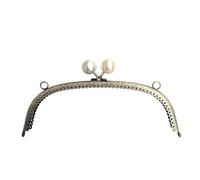 Retro Pearl Wallet Metal Handle Frame Arc Shaped DIY Purse Clutch Kiss Clasp Lock Bag Handbag Accessories(4)