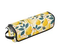 Retro Pears 2-in-1 Curling Iron Travel Case with Iron Mat Portable Hair Styling Tool Organizer for Straigheners, Curling Iron, Hair Dryer Portable Organizer, Retro Pears, 14.6"x 3.9"