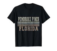 Retro Pembroke Pines Florida Value Graphic T-Shirt, Men, Black, L